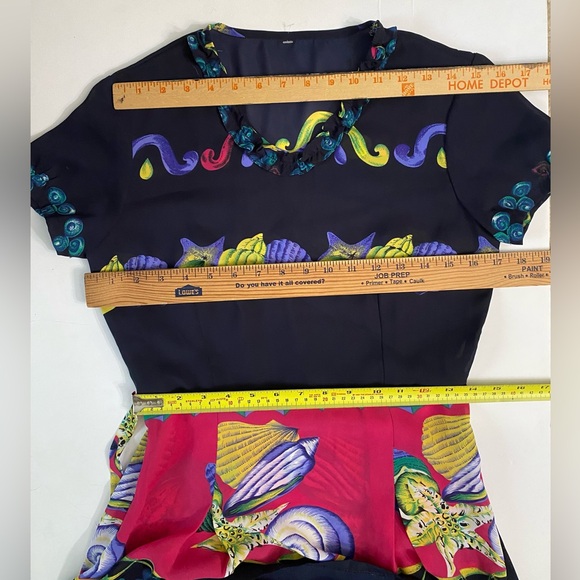 Handmade Pleated Dress Seashell theme Short sleeve - Picture 7 of 13